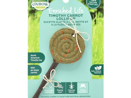 Oxbow Animal Health Enriched Life Timothy Lollipop Carrot Small Animal Chew 1ea One Size Supply