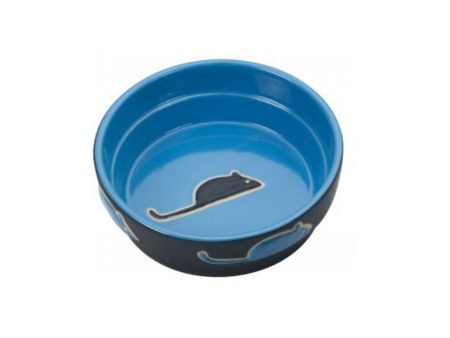 Spot 5  Cat, Blue Fresco Stoneware For Discount