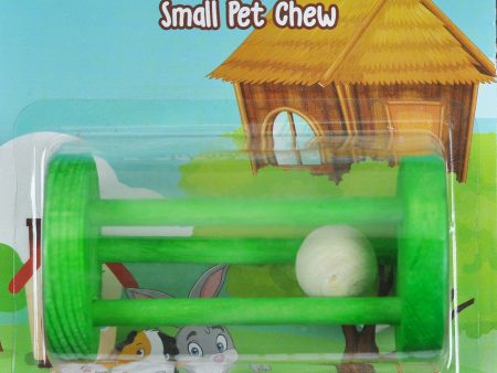 A &E Cages Wooden Cylinder with Ball Small Animal Chew Toy 1ea Online Hot Sale