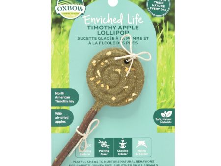 Oxbow Animal Health Enriched Life Timothy Lollipop Apple Small Animal Chew 1ea One Size Online Sale