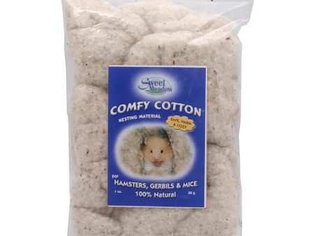 Sweet Meadow Farm Comfy Cotton Small Pet Nesting Material White, 1ea 1oz. Online