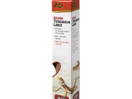 Zilla Reptile Terrarium Liners Brown 1ea 10 20X gal on Sale