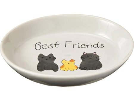 Spot Best Friends Oval Cat Dish 1ea 6 in Discount