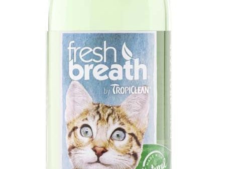 TropiClean Fresh Breath Oral Care Water Additive for Cats 1ea 16 Fl. oz For Sale