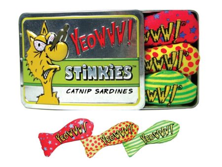 Yeowww! Stinkies Catnip Toy Assorted 1ea 3 in, 3 pk Online now