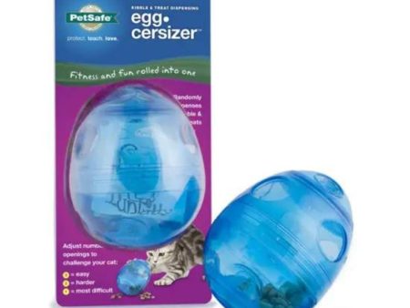 PetSafe Funkitty Egg-Cersizer Treat Dispenser Cat Toy Blue 1ea Discount