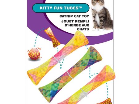 Spot Kitty Fun Tubes Catnip Toy Assorted 3.25 in 3 Pack For Sale