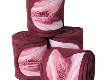 Weatherbeeta Bandages Fleece 4 Stuks Burgundy Cheap