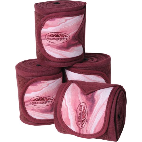 Weatherbeeta Bandages Fleece 4 Stuks Burgundy Cheap