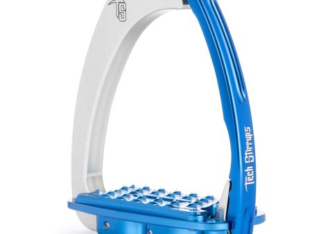 Tech Stirrups Stijgbeugels Venice Sloped M Zilver Blauw Hot on Sale