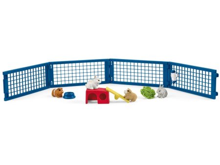 Schleich Playset Farm World Tehuis Voor Konijntjes En Cavia s Blauw Online now