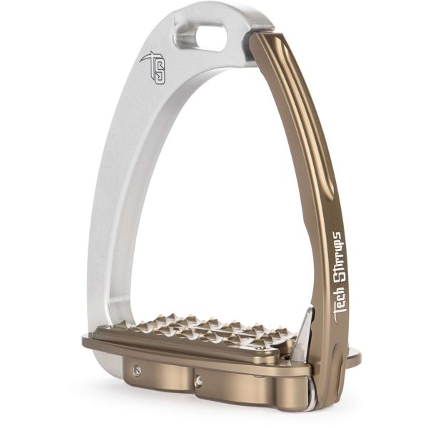 Tech Stirrups Stijgbeugels Venice Sloped M Zilver Bruin Sale