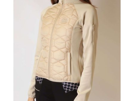 Rebel Jas Cube Quilted Hybrid Beige For Sale