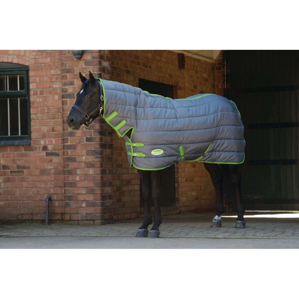 Weatherbeeta Staldeken Comfitec Channel Quilt Combo Neck Medium 210D 250g Grijs Lime Fashion